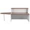 Jemini Two-Tone Reception Unit with Extension, 1400x800x740mm, Walnut & White