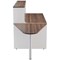 Jemini Two-Tone Reception Unit with Extension, 1400x800x740mm, Walnut & White