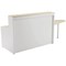 Jemini Two-Tone Reception Unit with Extension, 1400x800x740mm, Maple & White