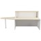 Jemini Two-Tone Reception Unit with Extension, 1400x800x740mm, Maple & White