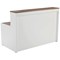 Jemini Two-Tone Reception Unit, 1600x800x740mm, Walnut & White