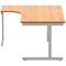 Polaris 1600mm Corner Desk, Left Hand, Silver Cantilever Legs, Beech