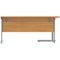 Polaris 1600mm Corner Desk, Left Hand, Silver Cantilever Legs, Beech