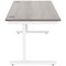 Polaris 1600mm Rectangular Desk, White Cantilever Leg, Grey Oak