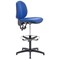 Jemini Medium Back High Rise Operator Chair, Adjustable Draughtsman, Royal Blue