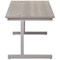 Jemini Rectangular Desk, 1200mm Wide, Silver Cantilever Legs, Grey Oak