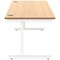 Astin 1600mm Rectangular Desk, White Cantilever Legs, Beech