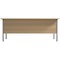 Serrion 1800mm Rectangular Desk with 2 attached Pedestals, Silver Straight Legs, Oak