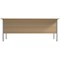 Serrion 1800mm Rectangular Desk, Silver Straight Legs, Oak