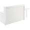 Jemini Reception Unit with Extension, 1400x800x740mm, White