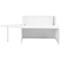 Jemini Reception Unit with Extension, 1400x800x740mm, White