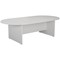 Jemini D-End Meeting Table, 2400mm, White