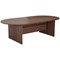 Jemini D-End Meeting Table, 2400mm, Walnut