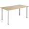 Jemini Rectangular Meeting Table, 1200x800x730mm, Maple