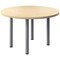 Jemini Circular Meeting Table, 1200x1200x730mm, Maple