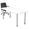 Jemini Rectangular Meeting Table, 1800x800x730mm, White