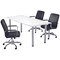 Jemini Rectangular Meeting Table, 1800x800x730mm, White