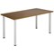 Jemini Rectangular Meeting Table, 1600x800x730mm, Walnut