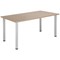 Jemini Rectangular Meeting Table, 1200x800x730mm, Grey Oak