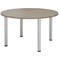 Jemini Circular Meeting Table, 1200x1200x730mm, Grey Oak