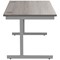 Polaris 1200mm Rectangular Desk, Silver Cantilever Leg, Grey Oak