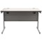 Polaris 1200mm Rectangular Desk, Silver Cantilever Leg, Grey Oak