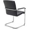 First Stratus Tuscany Leather Look Visitor Chair, Black