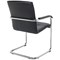 First Stratus Tuscany Leather Look Visitor Chair, Black