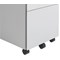 First 3 Drawer Slimline Steel Under Desk Pedestal, White