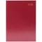 Q-Connect A4 Appointment Desk Diary, Day Per Page, Burgundy, 2025