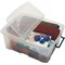 Strata Smart Box With Clip-On Folding Lid, 24 Litres, Clear