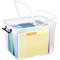 Strata Smart Box With Clip-On Folding Lid, 40 Litres, Clear