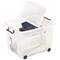 Strata Smart Box With Clip-On Folding Lid and Wheels, 75 Litres, Clear