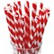 Belgravia Paper Stripey Straws, Red & White, Pack of 500