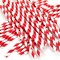 Belgravia Paper Stripey Straws, Red & White, Pack of 500