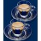 Lavazza Trasparenza Glass Espresso Set, Pack of 2