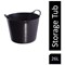 Gorilla Recycled Flexi Tub, 26 Litre, Black