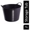 Gorilla Recycled Flexi Tub, 75 Litre, Black