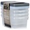 Wham Clear 4.01 Box & Lid Set, 3.5 Litre, Pack of 4