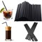 Belgravia Bio PLA Plastic Bendy Straws, Black, Pack of 250