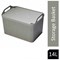 Strata Medium Handy Basket With Lid, 14 Litres, Cool Grey