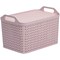 Strata Medium Handy Basket With Lid, 14 Litres, Pink