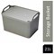 Strata Large Handy Basket With Lid, 21 Litres, Cool Grey