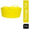 Gorilla Shallow Flexi Tub, 15 Litre, Yellow