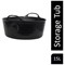 Gorilla Recycled Shallow Flexi Tub, 15 Litre, Black