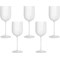 Belgravia Plastic Wine/Champagne Glasses, White, Pack of 6