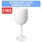 Belgravia Plastic Wine/Champagne Glasses, White, Pack of 6