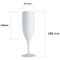 Belgravia Plastic Champagne Flutes, White, Pack of 6