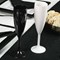 Belgravia Plastic Champagne Flutes, Black, Pack of 6