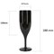 Belgravia Plastic Champagne Flutes, Black, Pack of 6